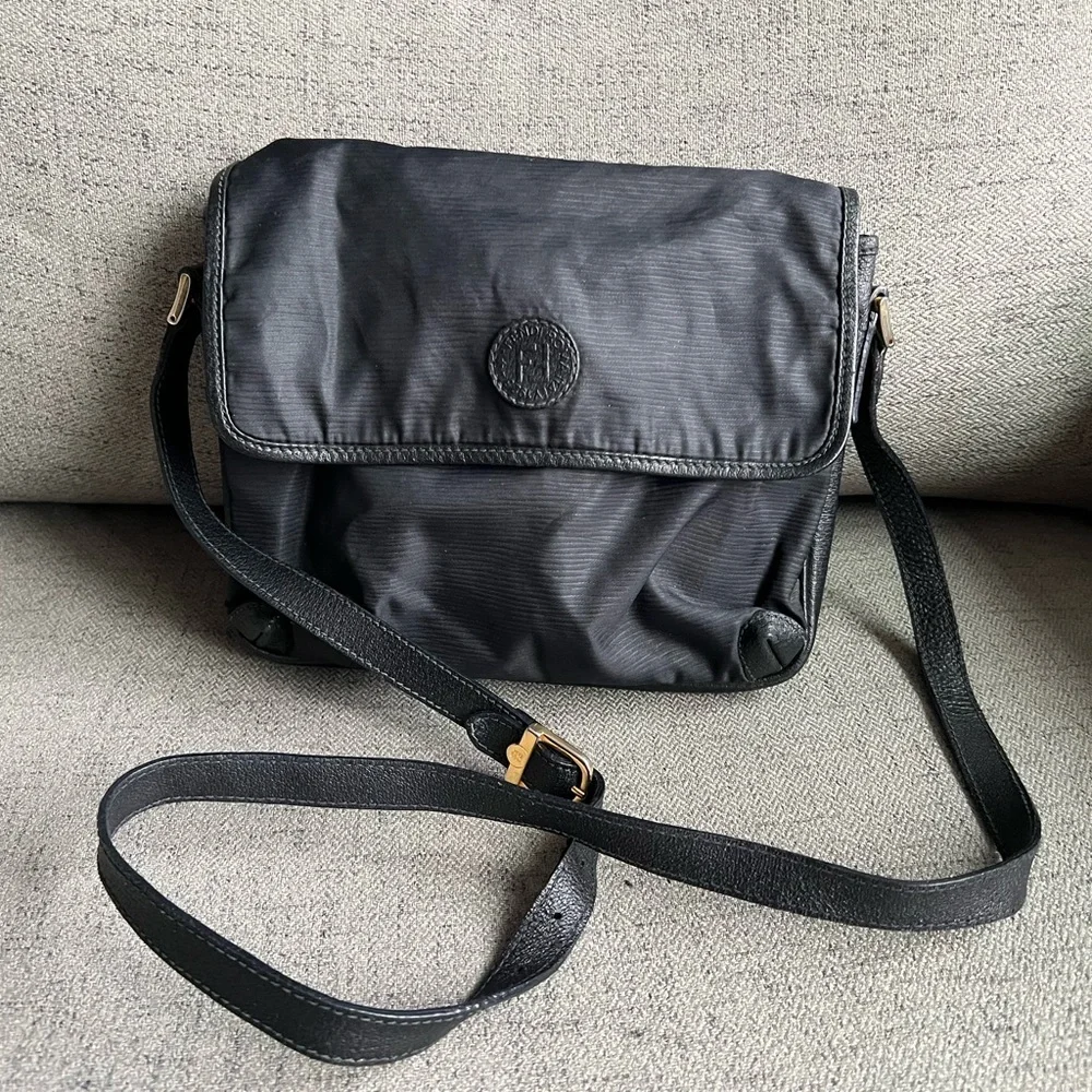Fendi Vintage 1980s Black nylon crossbody